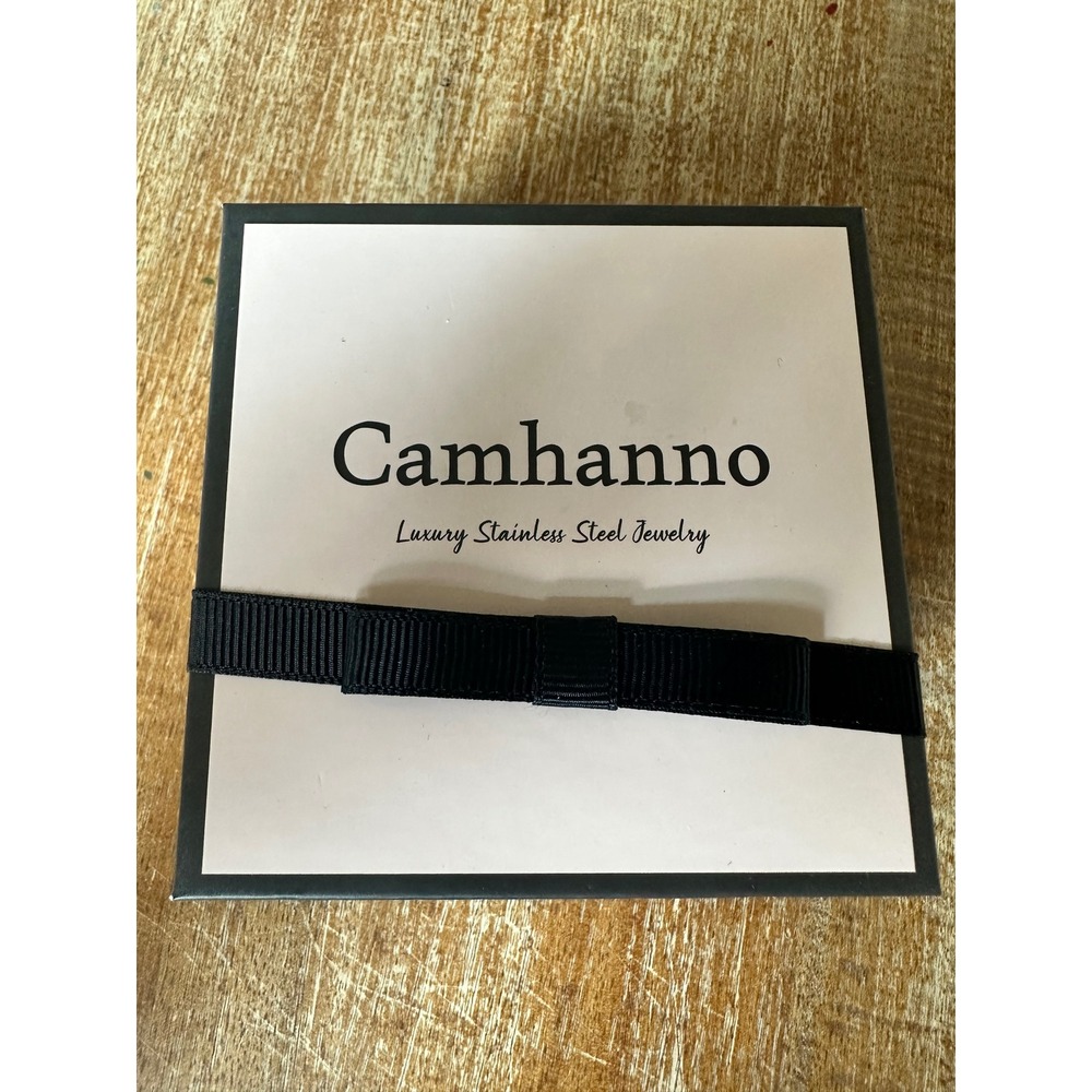 Camhanno Gold Stainless Steel Bangle Bracelet Set 3pc Crystal Screw Cable New